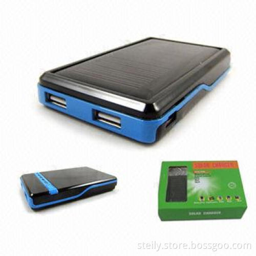 Portable Multifunction Solar Mobile Charger with 2,000mAh Battery Capacity